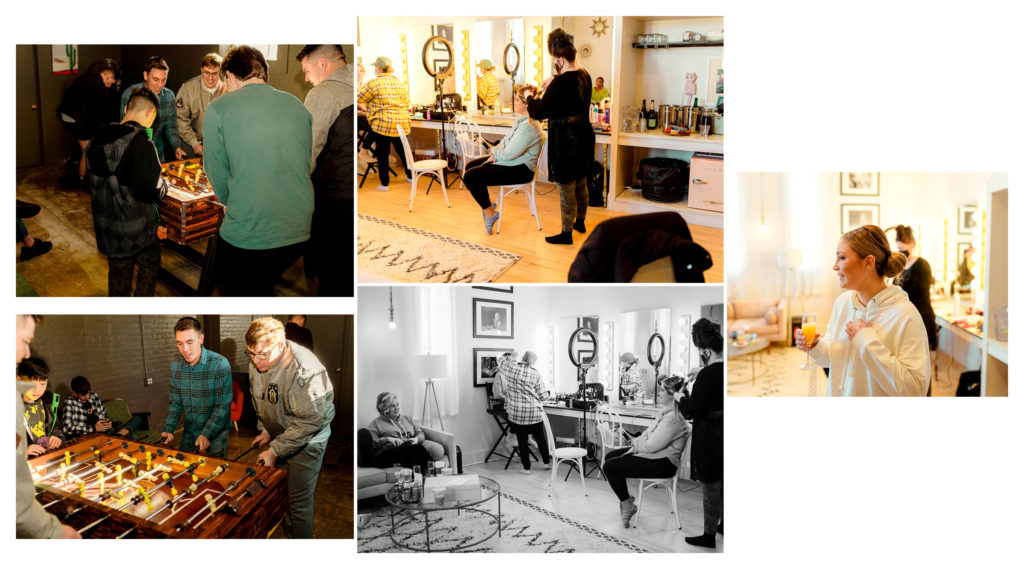 getting ready moments at The Capitol Room in St. Peter, Minnesota