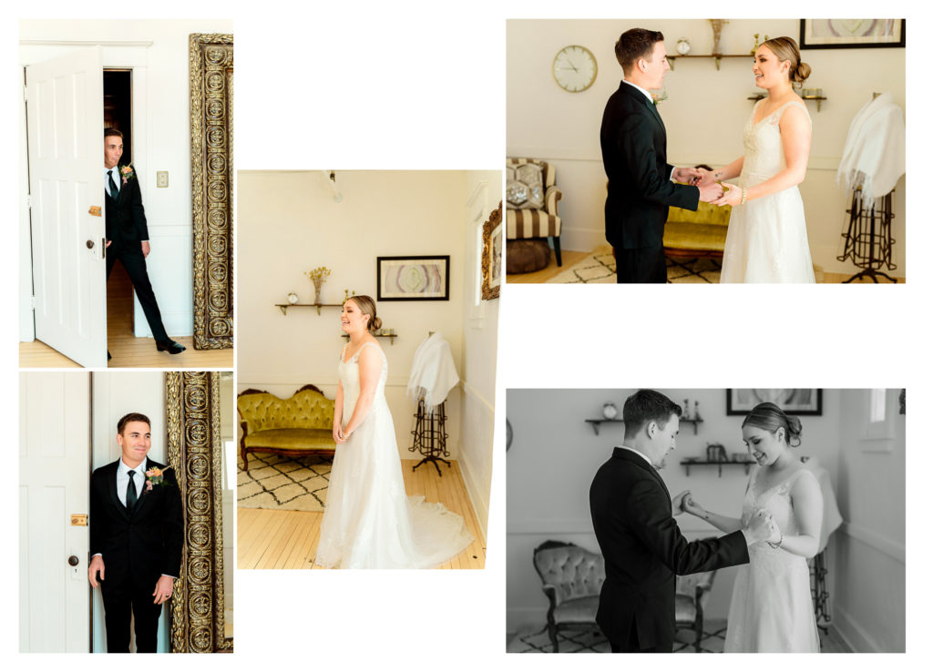 first look with groom